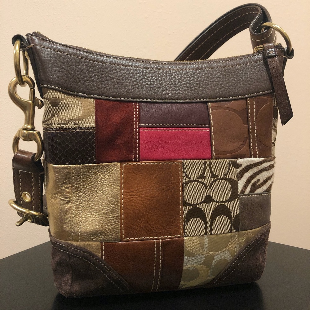 Coach Holiday Patchwork Mini Duffle - image 3